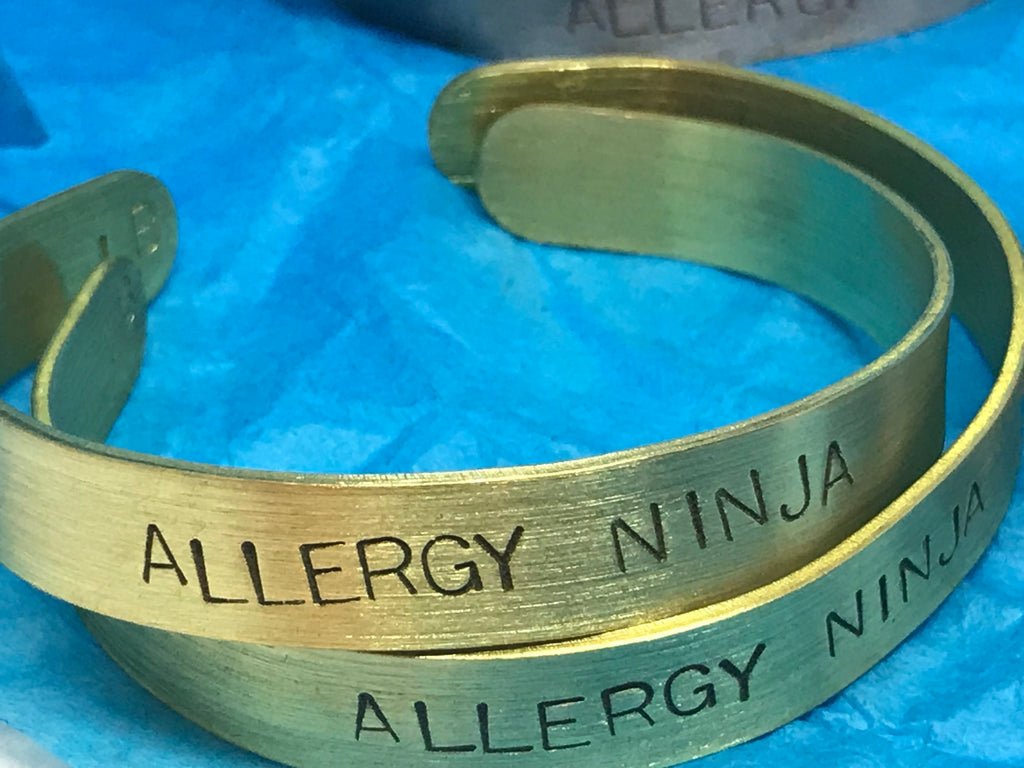 Allergy Ninja Bracelet - Pure Brass
